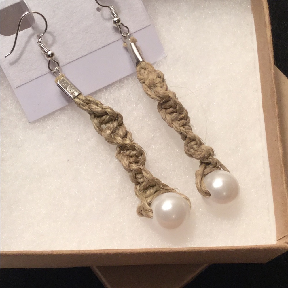 Silver Plated Pearl Drop Earrings